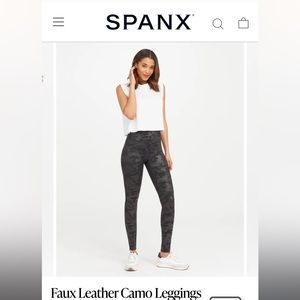 Faux Leather Camo Leggings